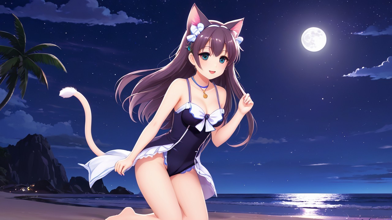 Magical Catgirl Adventures at the Beach