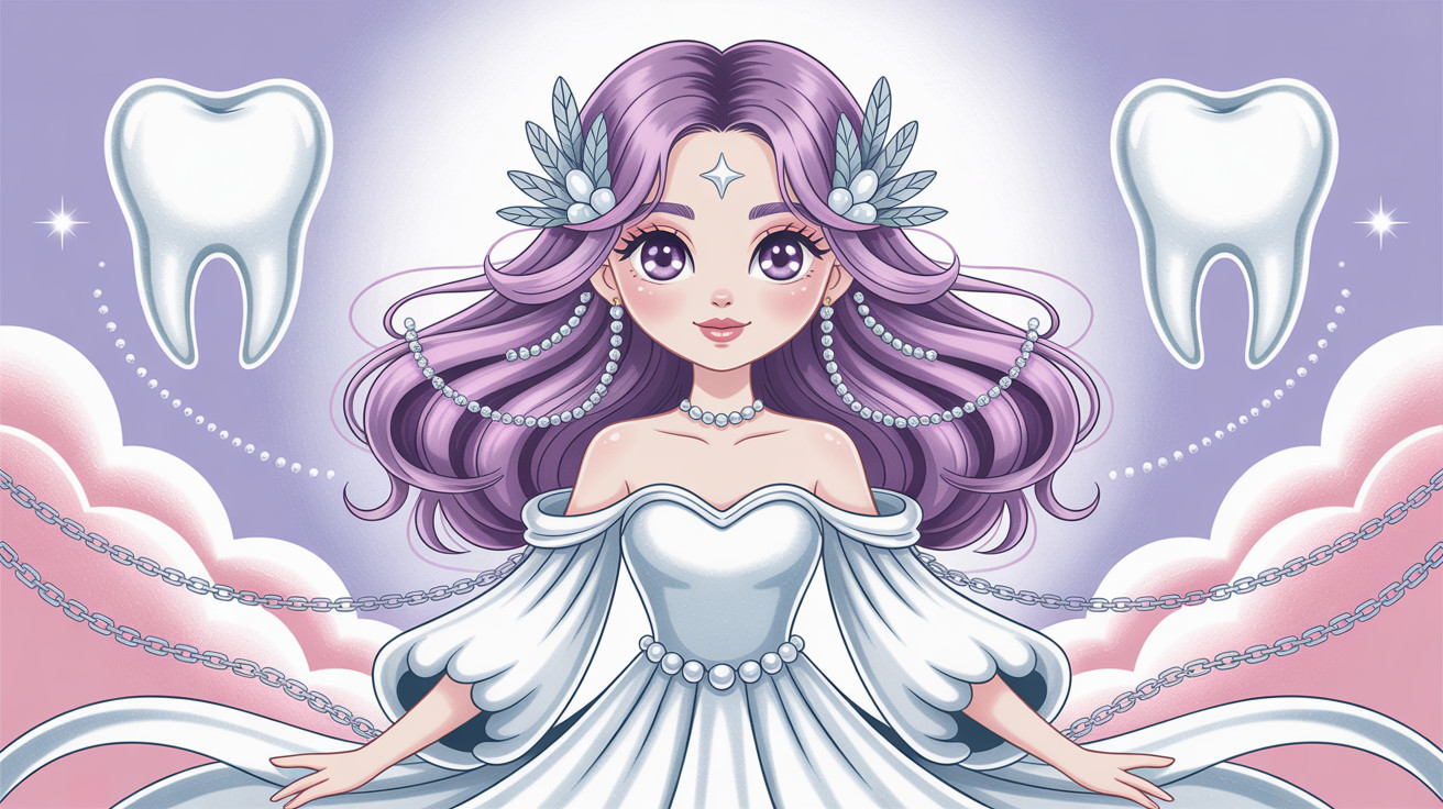 Anime Fairy Princess with Lavender Hair and Dress