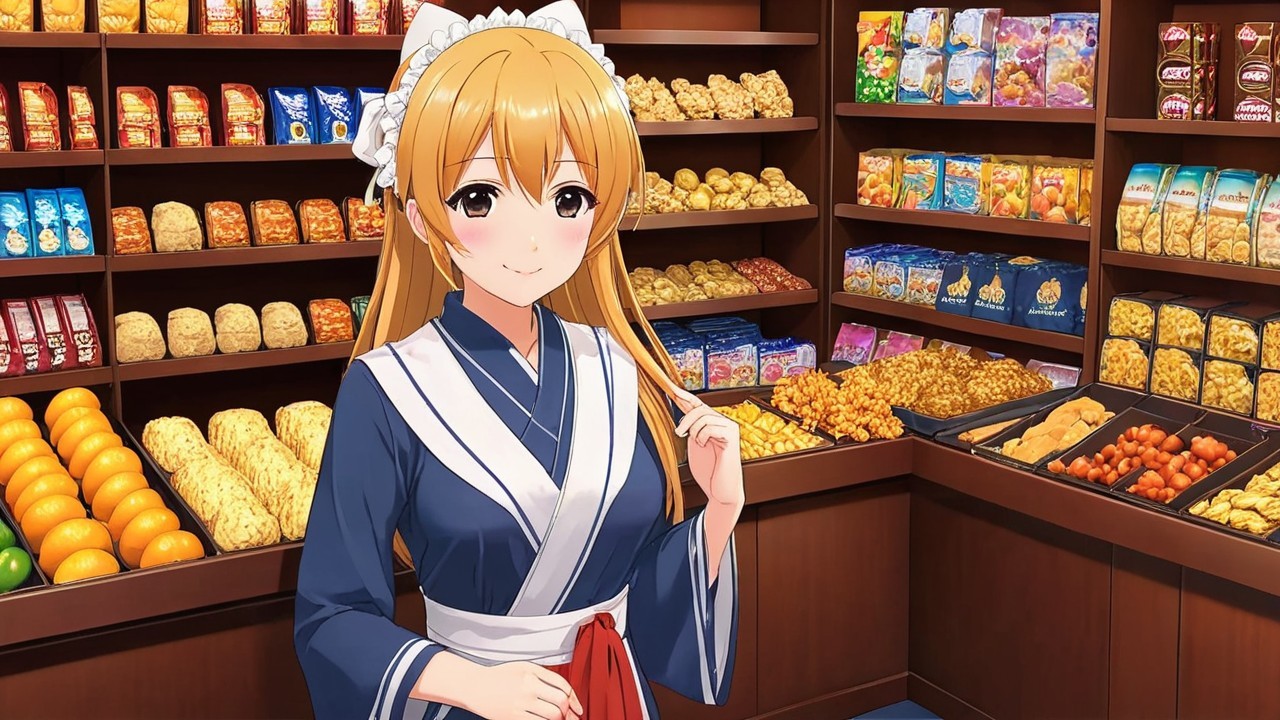 Cozy Shop with Colorful Snacks and Baked Goods