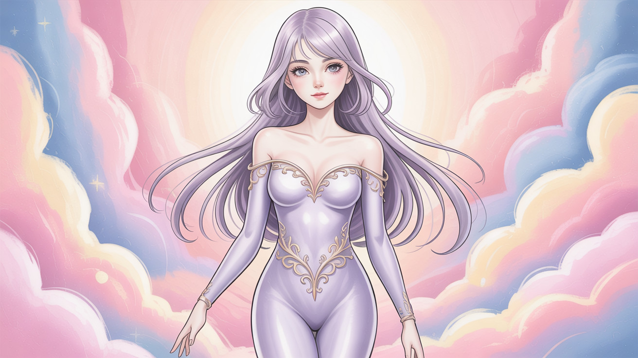 Soft Anime Style Illustration of Female Character