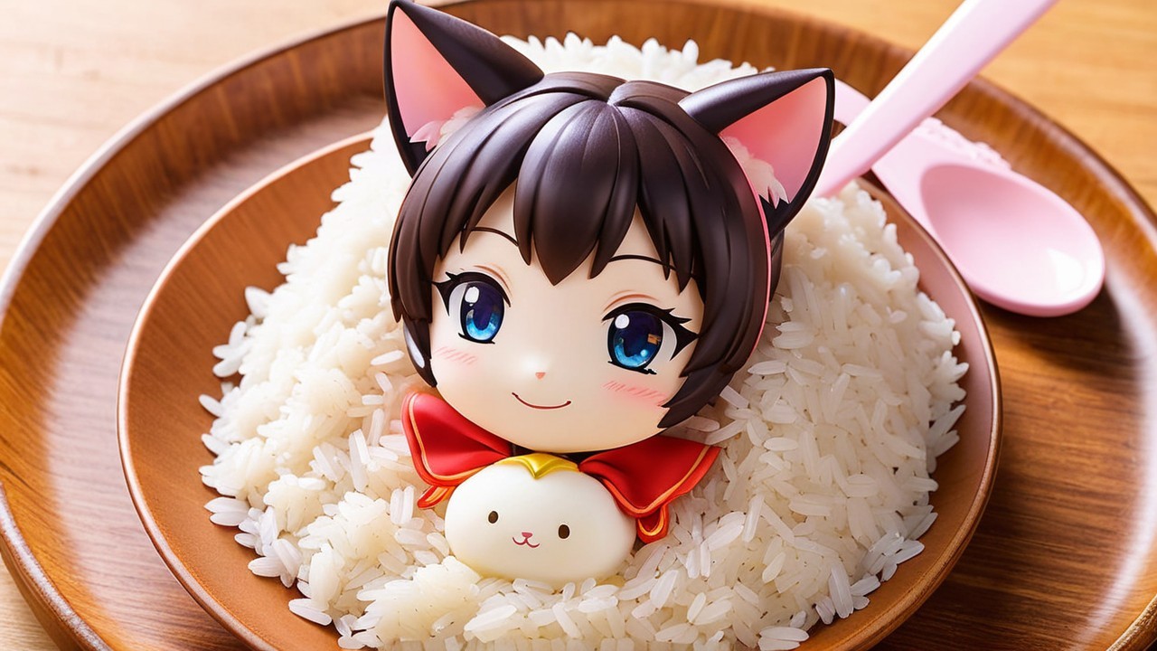Whimsical Rice Dish Shaped Like a Playful Character