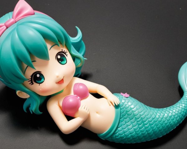 Charming Chibi Mermaid Figurine with Colorful Details