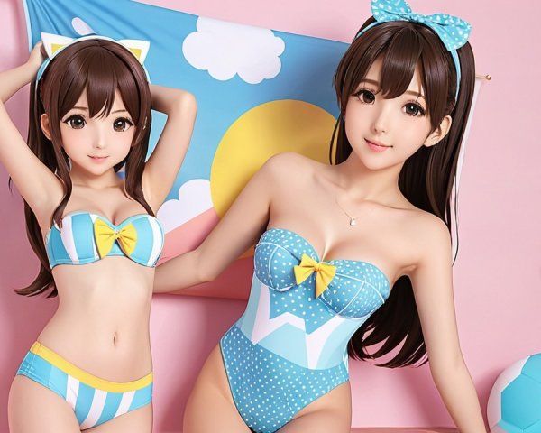 Bright Swimwear and Playful Summer Vibes on Display
