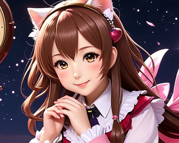 Charming Animated Character in Frilly Maid Outfit