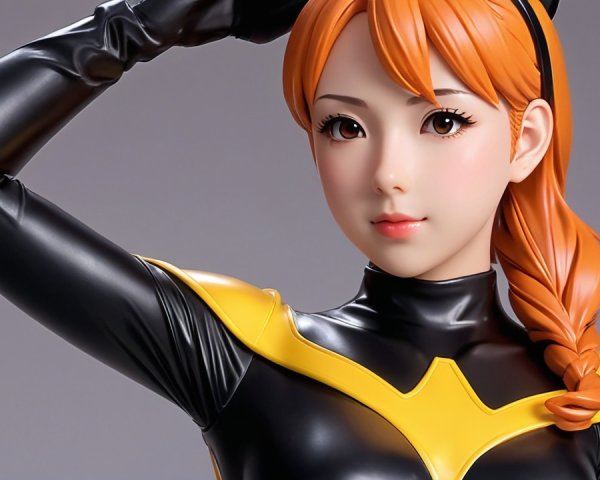 Anime-style figure of a young woman in dynamic pose