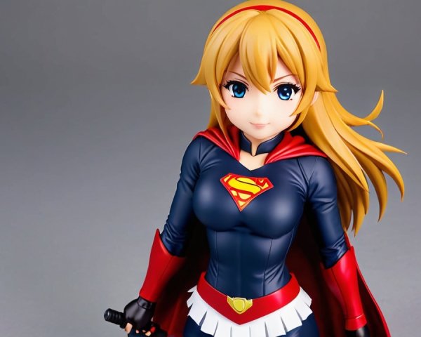 Anime-style female superhero figure with sword