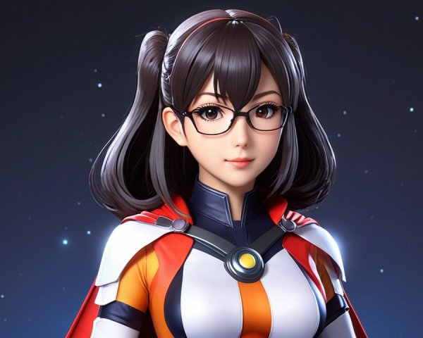 Stylized Female Character in Futuristic Outfit Design