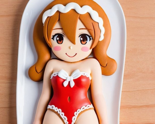 Whimsical Anime-Style Dessert with Edible Figure