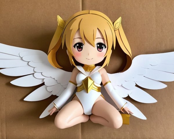 Stylized Anime Character with Angelic Features