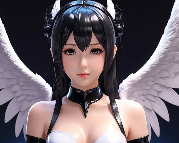 Character Design of a Young Woman with Wings