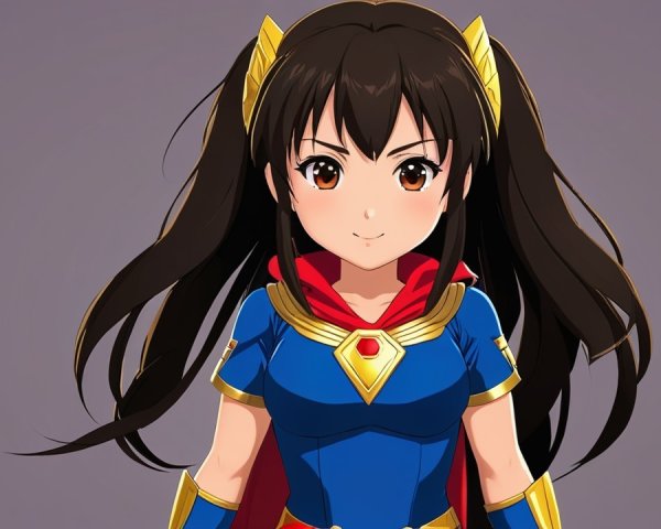 Anime Character with Dark Hair in Vibrant Costume