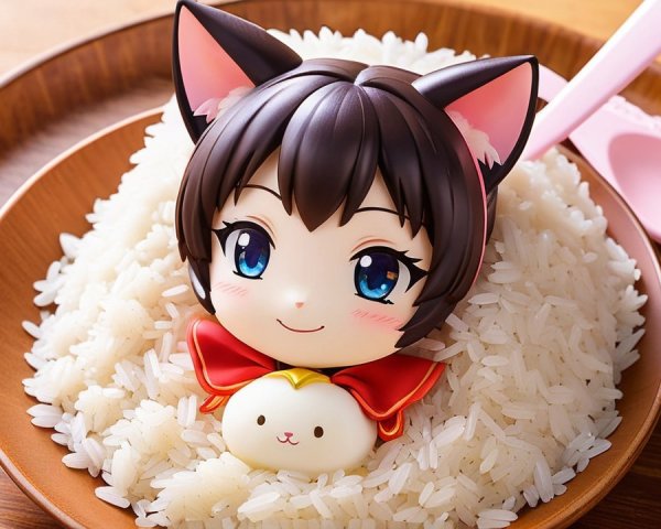 Whimsical Rice Dish Shaped Like a Playful Character