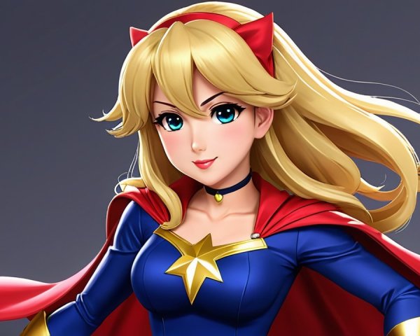 Vibrant Animated Superhero Character Description