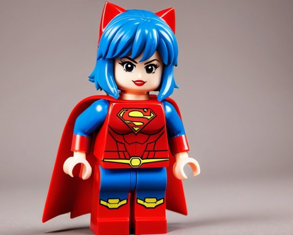 Vibrant LEGO Female Superhero Figure Description