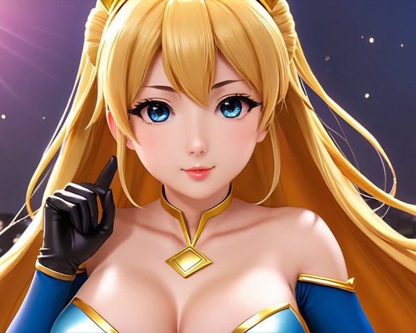 Anime Character with Blonde Hair and Blue Eyes