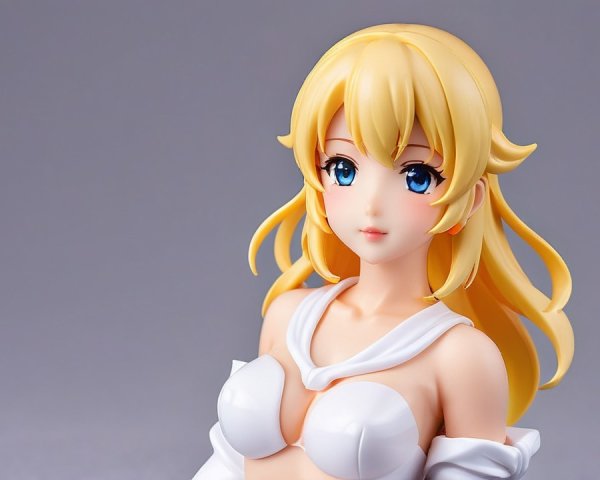 Detailed Figurine of a Young Woman with Blonde Hair