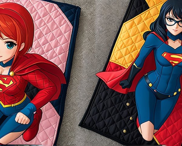 Vibrant Animated Female Superheroes with Colorful Background
