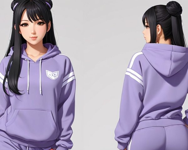 Stylized Character in Casual Sporty Outfit