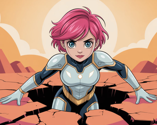 Digital Painting of a Strong Female Character in Armor