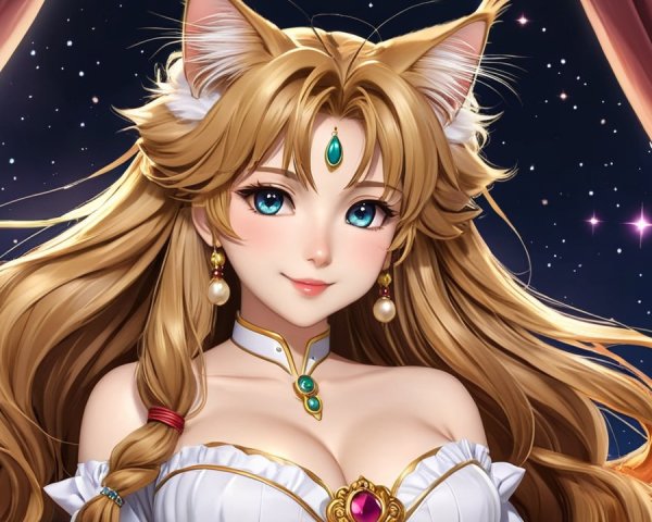 Anime Character with Blue Eyes and Blonde Hair