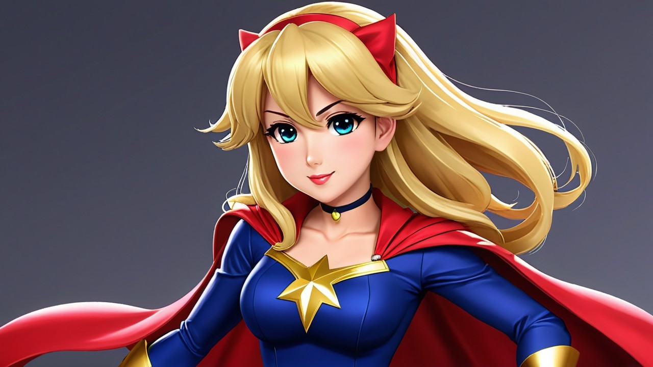 Vibrant Animated Superhero Character Description