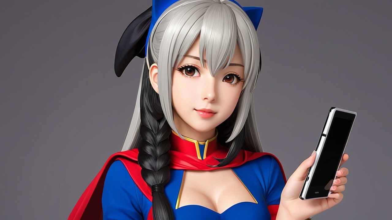 Charming Anime Superheroine for Your Phone