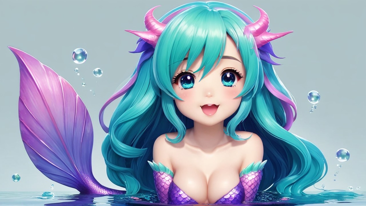 Whimsical Animated Mermaid Character Description