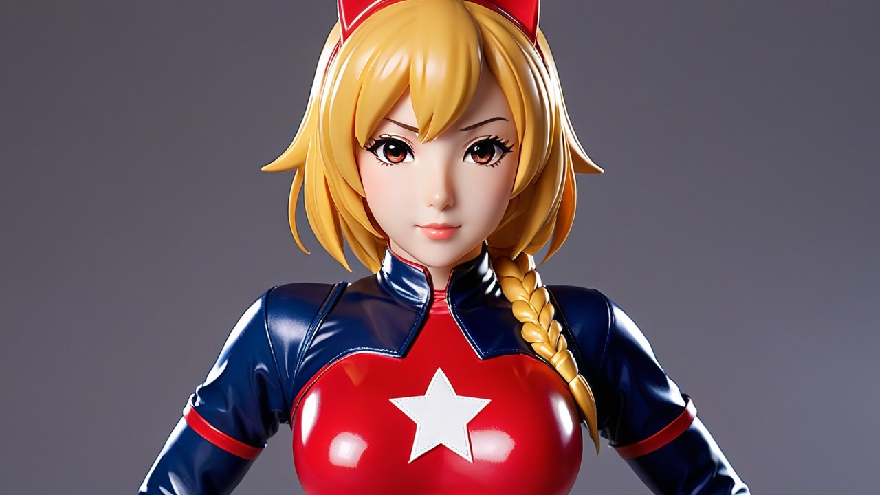 Stylized Female Character in Vibrant Costume Design