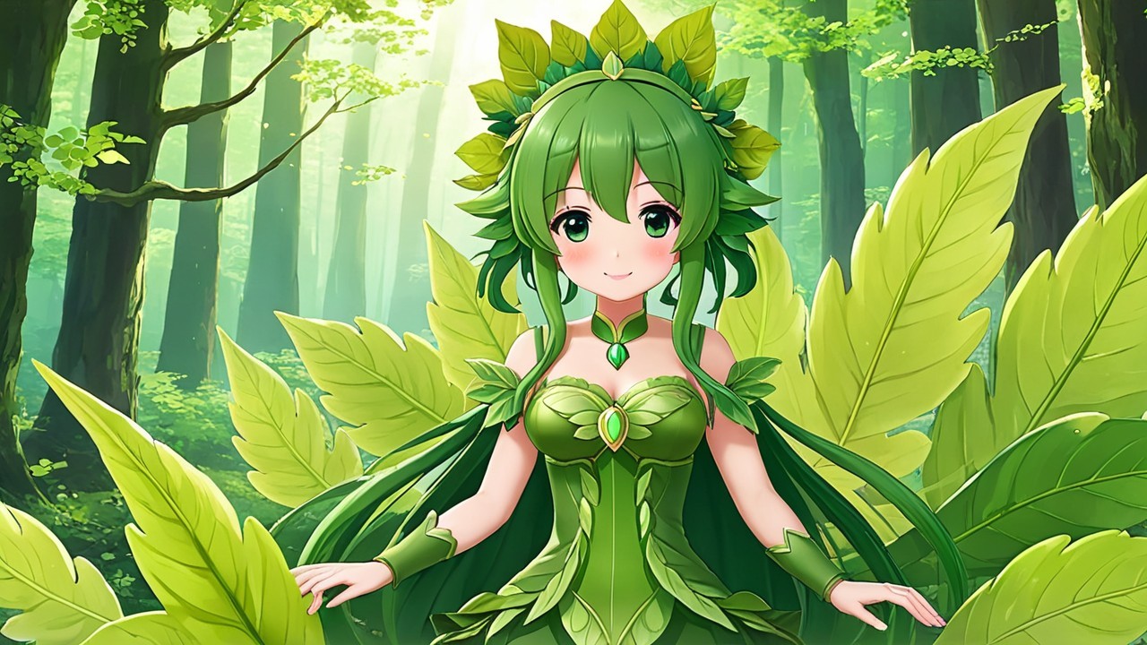 Vibrant Animated Character in Lush Forest Setting
