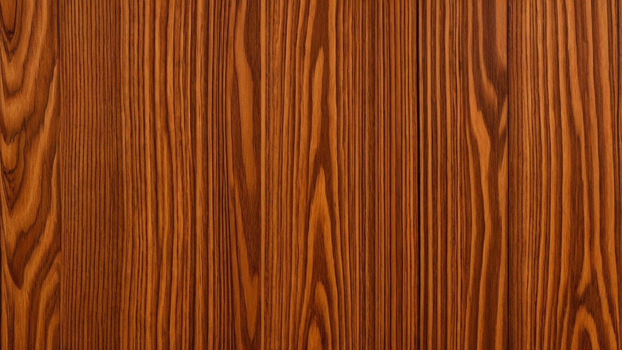 Polished Wood Surface with Rich Brown Tones and Grain