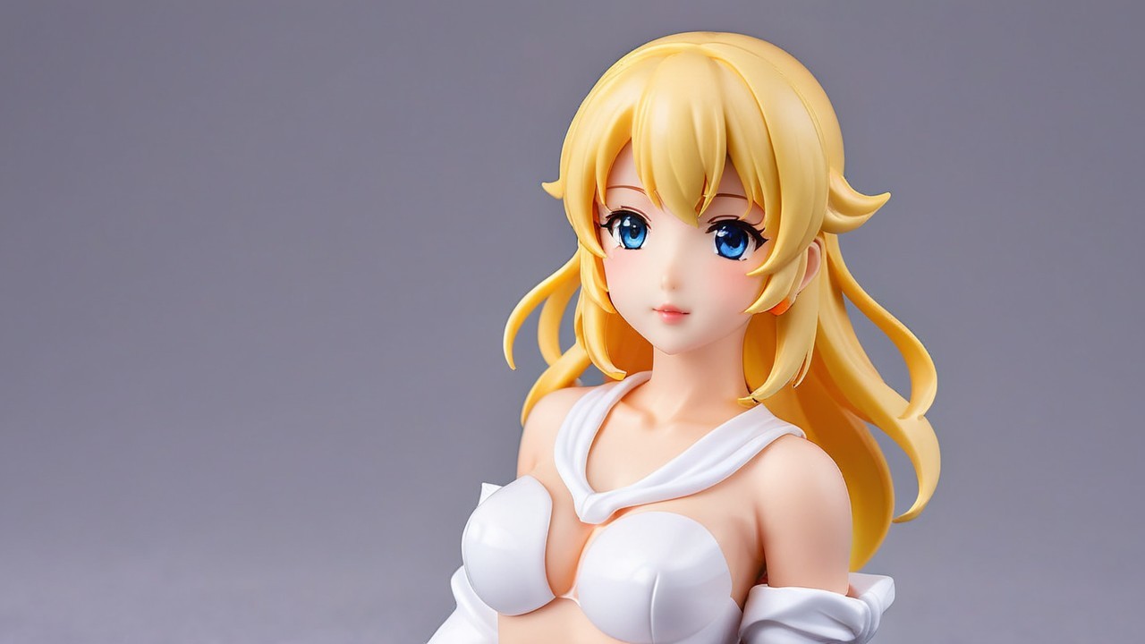 Detailed Figurine of a Young Woman with Blonde Hair