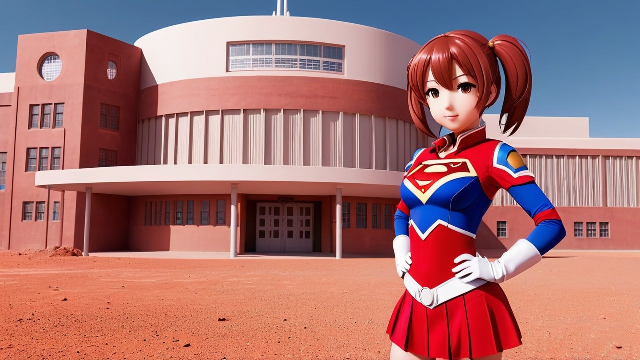 Anime-style superhero character in vibrant outfit