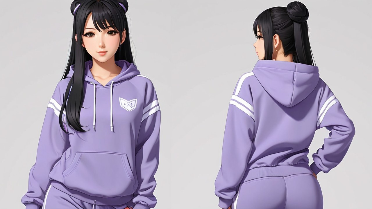 Stylized Character in Casual Sporty Outfit
