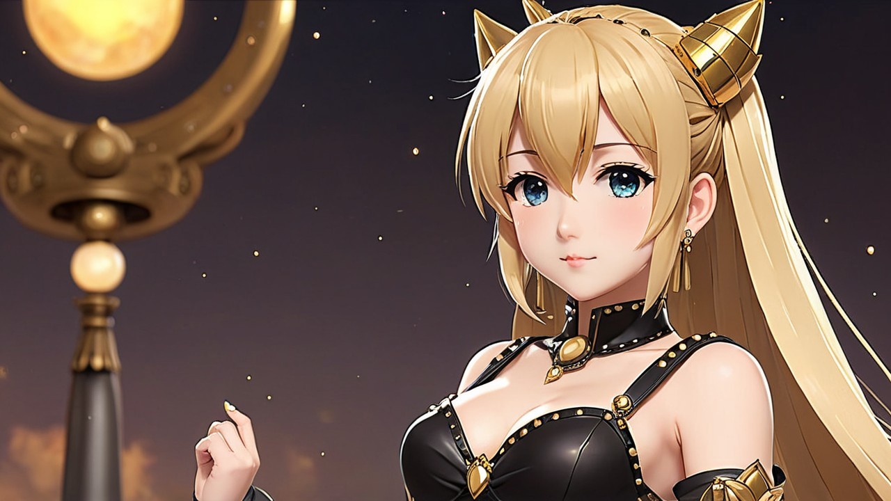 Anime Character with Blonde Hair and Golden Horns