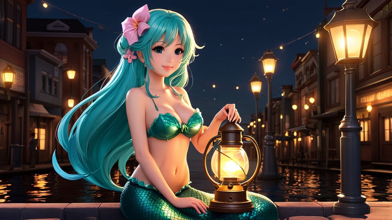 Whimsical Animated Mermaid by Twilight Waterway