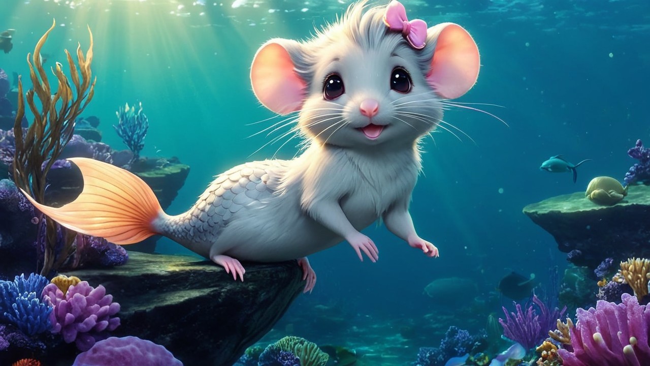 Whimsical Underwater Scene with Fantastical Creature