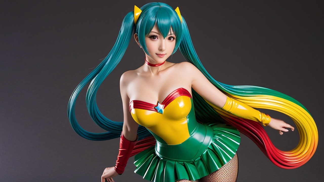 Colorful Superhero Character with Playful Outfit