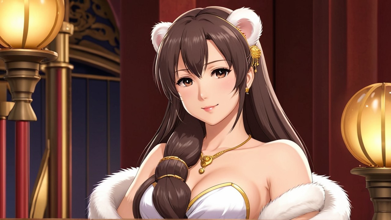 Illustration of a Confident Woman in Elegant Setting