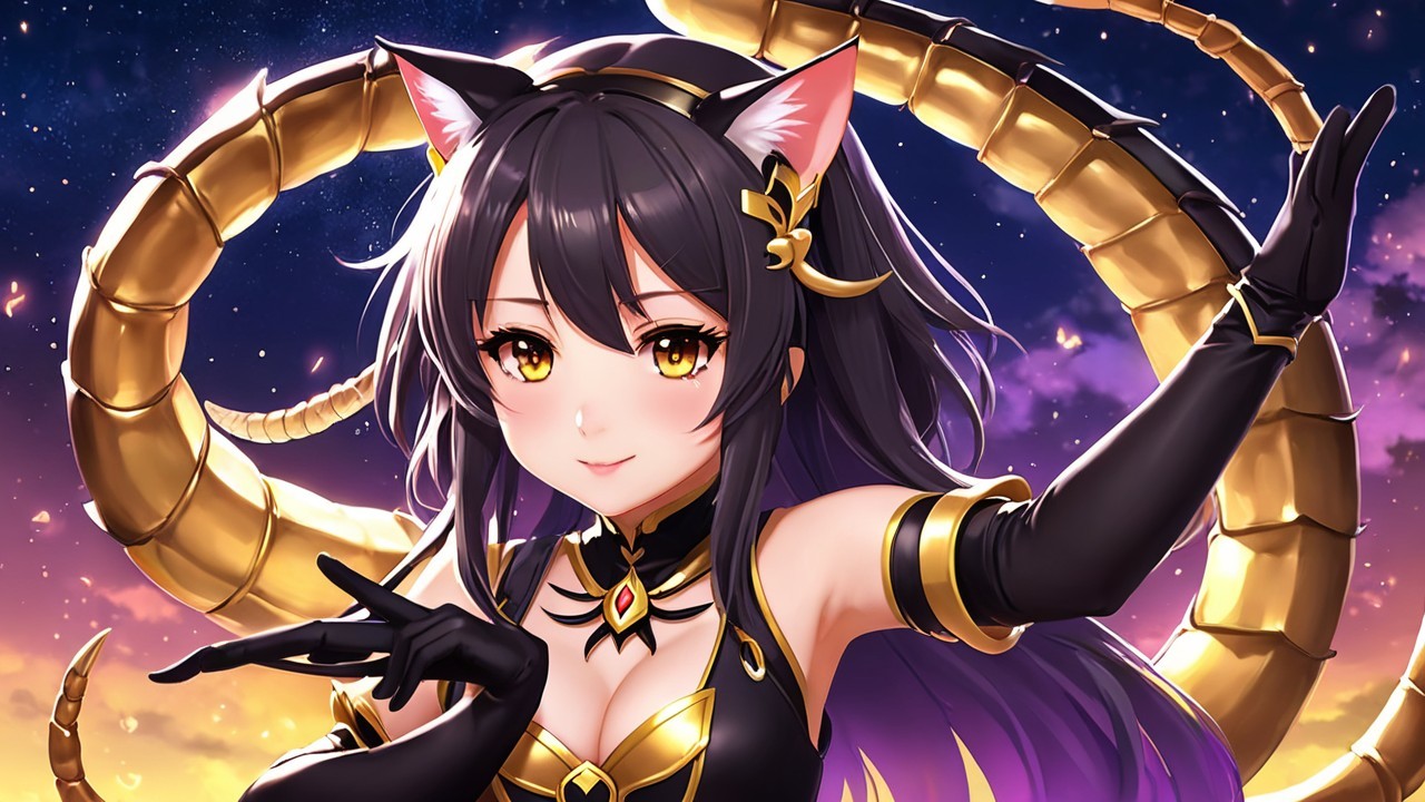 Anime Character with Black Hair and Yellow Eyes