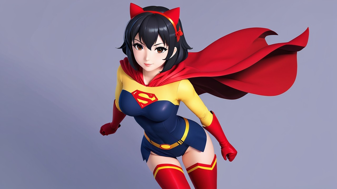 Stylized Superhero Character Design with Unique Features