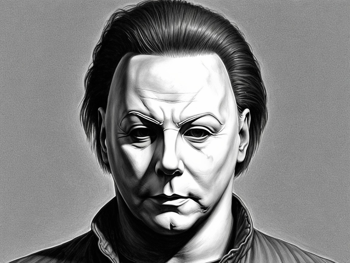 Menacing Figure with Pale Skin and Dark Eyes
