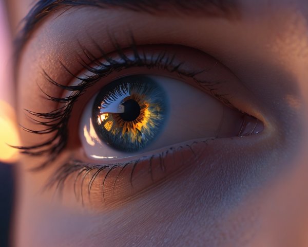 Extreme Close-Up of a Colorful Human Eye