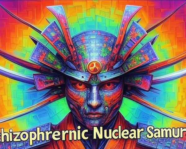 Futuristic Samurai Character in Vibrant Armor