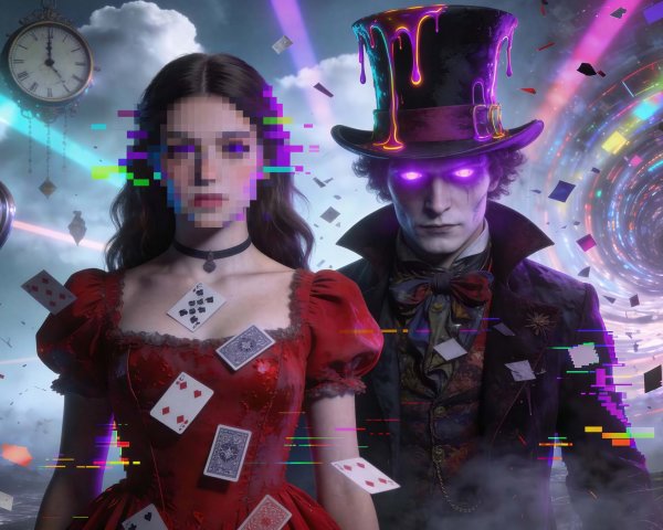 Ultra-realistic Alice in Wonderland Digital Artwork