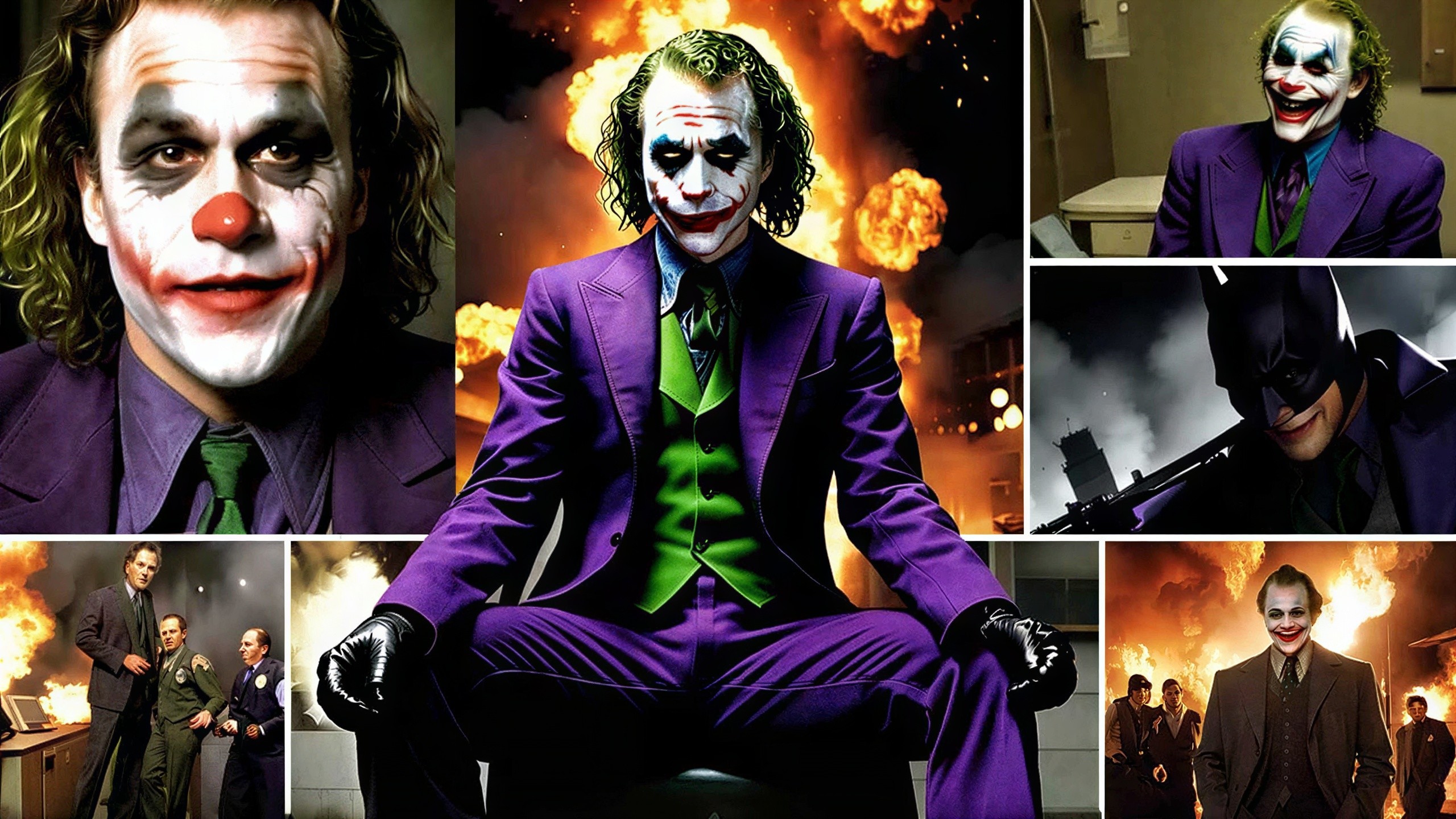 Composite Image of Joker in Various Scenes and Settings
