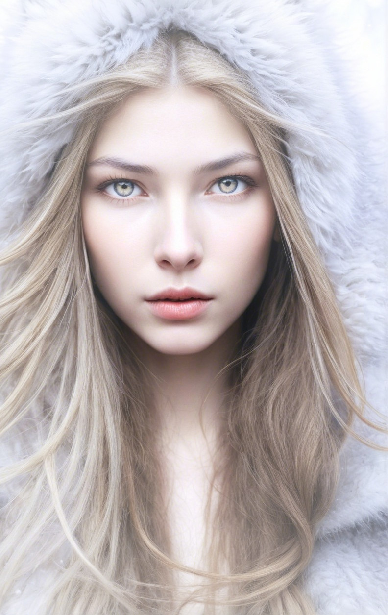 Close-up Portrait of a Young Woman with Blonde Hair