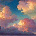 Vibrant Clouds in a Serene Sunset Sky