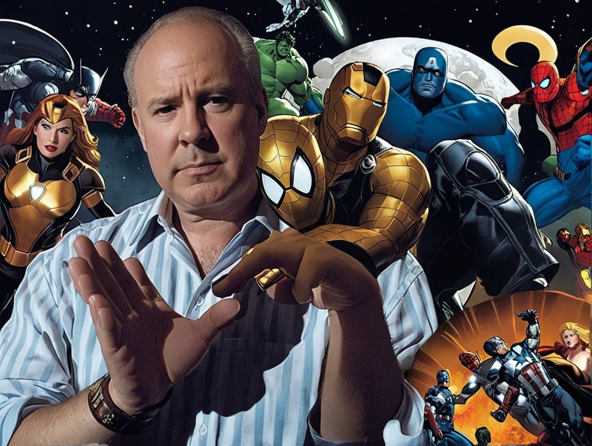 Collage of Iconic Superheroes with Dramatic Background