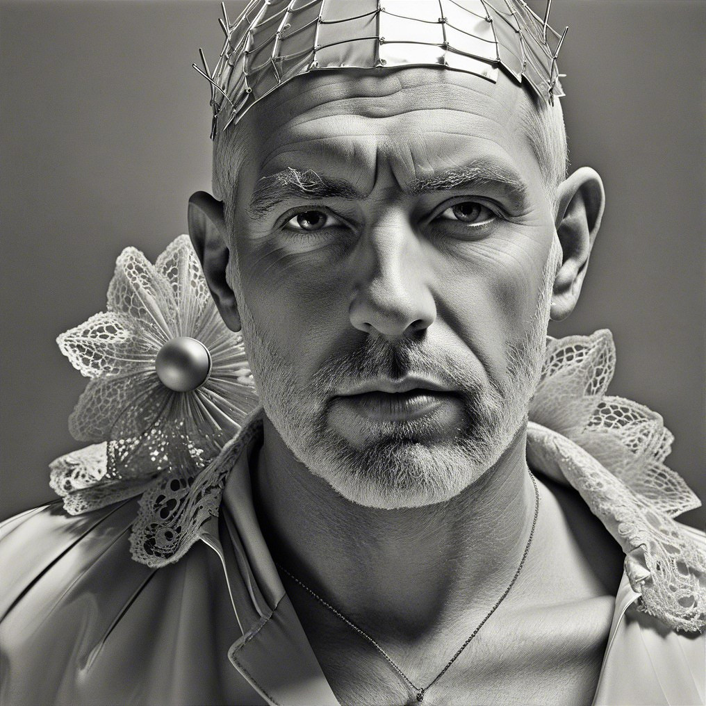 Black and White Portrait of a Regal Man