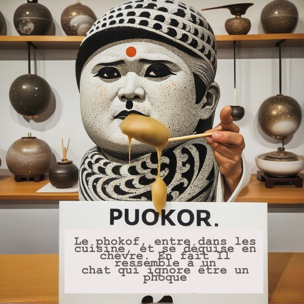 Person with Unique Mask in Pottery Shop Setting
